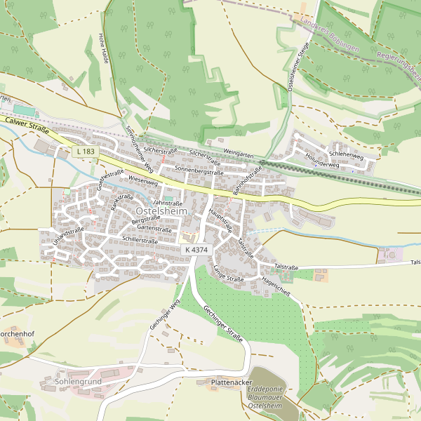 Karte der Hotels in Ostelsheim Thumbnail