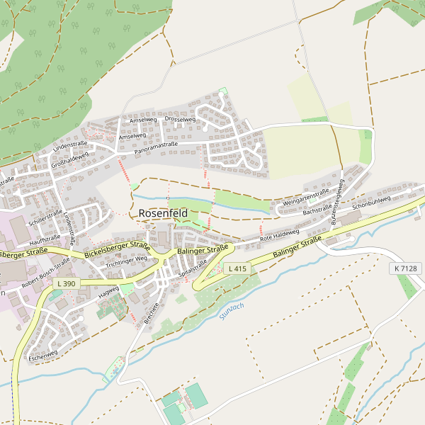 Karte der Hotels in Rosenfeld (BL) Thumbnail