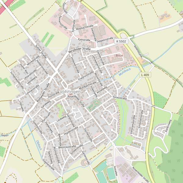 Karte der Sehenswürdigkeiten in Vöhringen (RW) Thumbnail