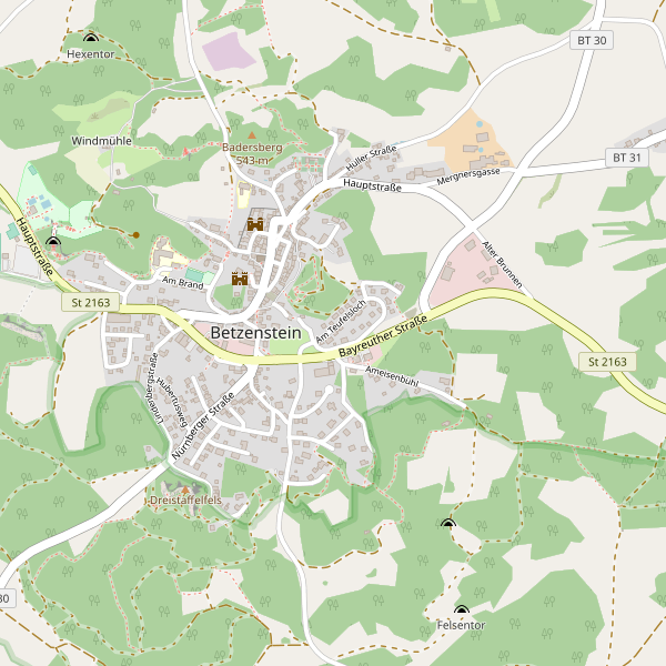 Karte der Toiletten in Betzenstein Thumbnail