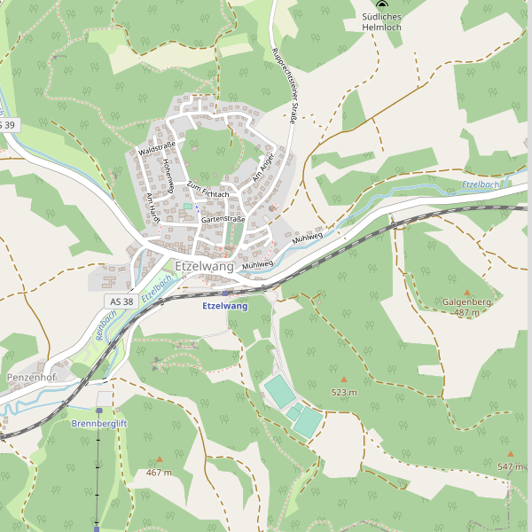 Karte der Aussichten in Etzelwang Thumbnail