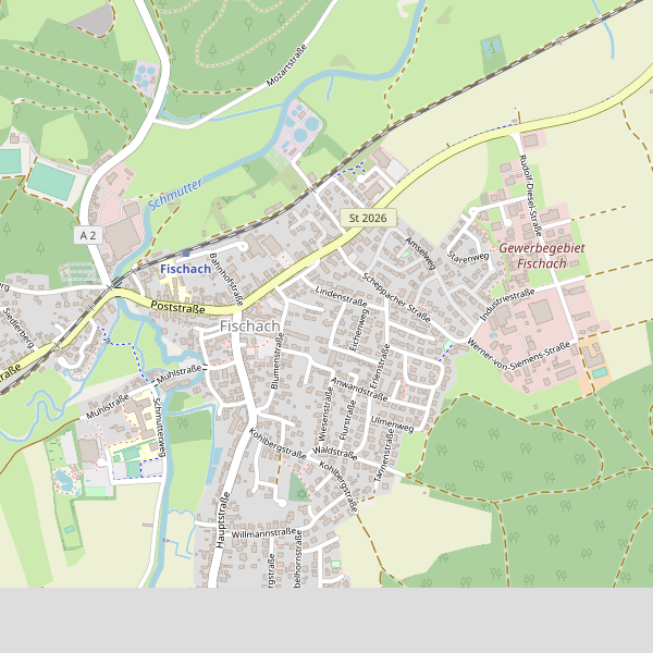 Stadtplan Fischach Thumbnail