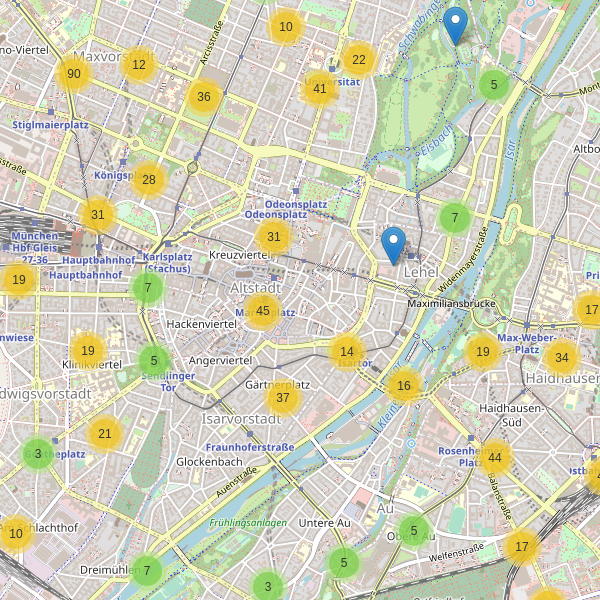 Karte der Fahrradabstellplätze in München Thumbnail