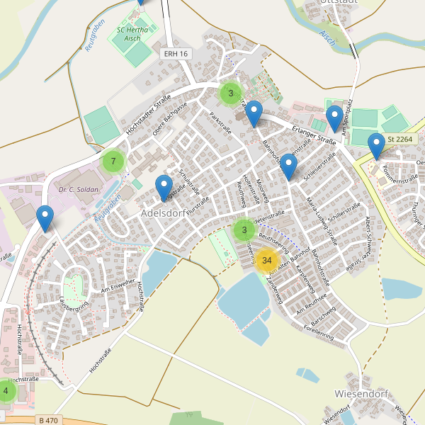 Karte der Parkplätze in Adelsdorf (ERH) Thumbnail