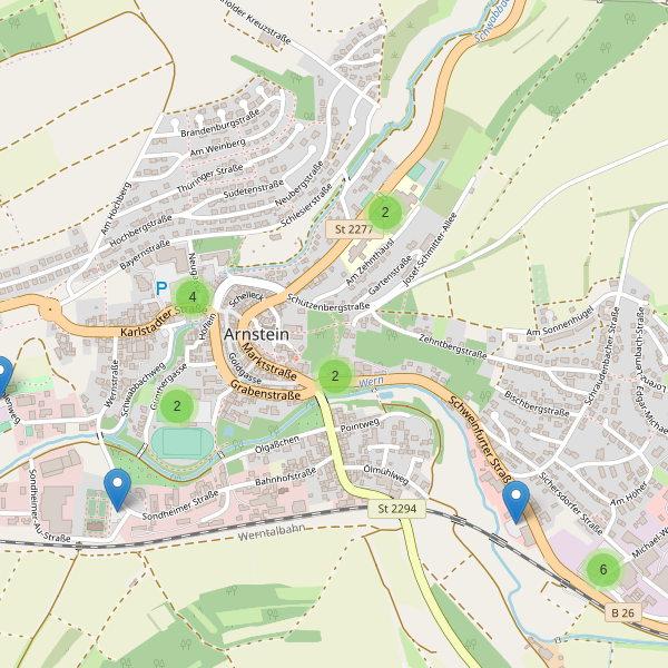 Karte der Parkplätze in Arnstein (MSP) Thumbnail