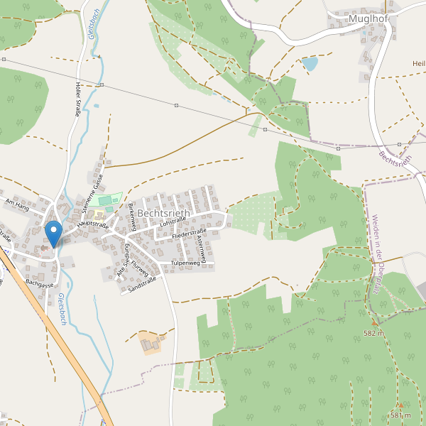 Karte der Parkplätze in Bechtsrieth Thumbnail