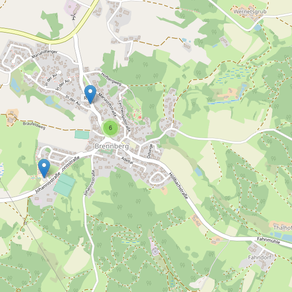 Karte der Parkplätze in Brennberg Thumbnail