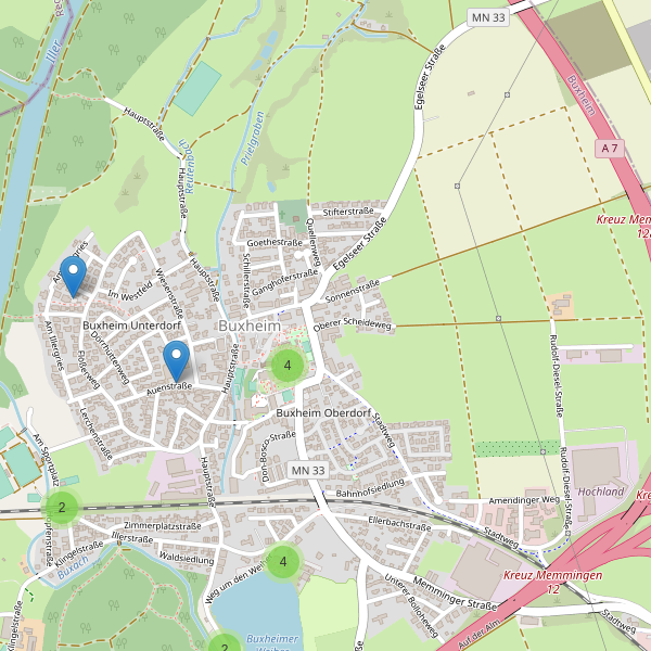 Karte der Parkplätze in Buxheim (MN) Thumbnail