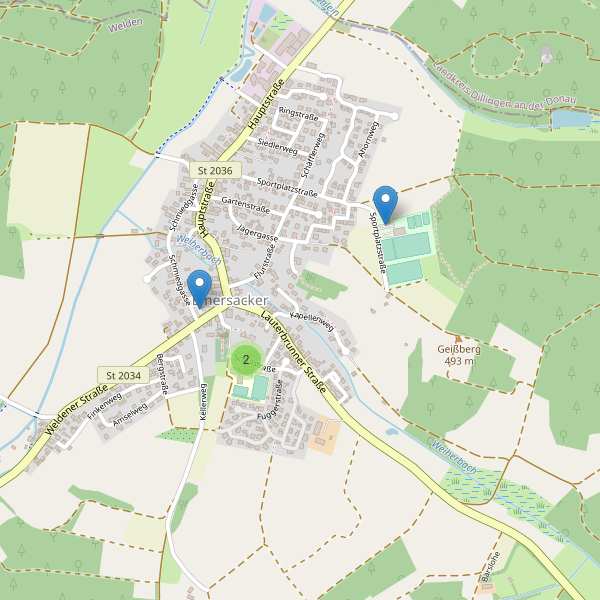 Karte der Parkplätze in Emersacker Thumbnail