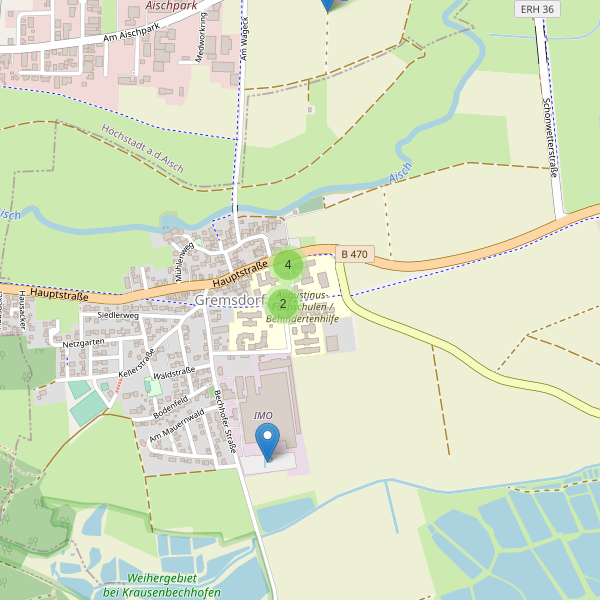 Karte der Parkplätze in Gremsdorf Thumbnail
