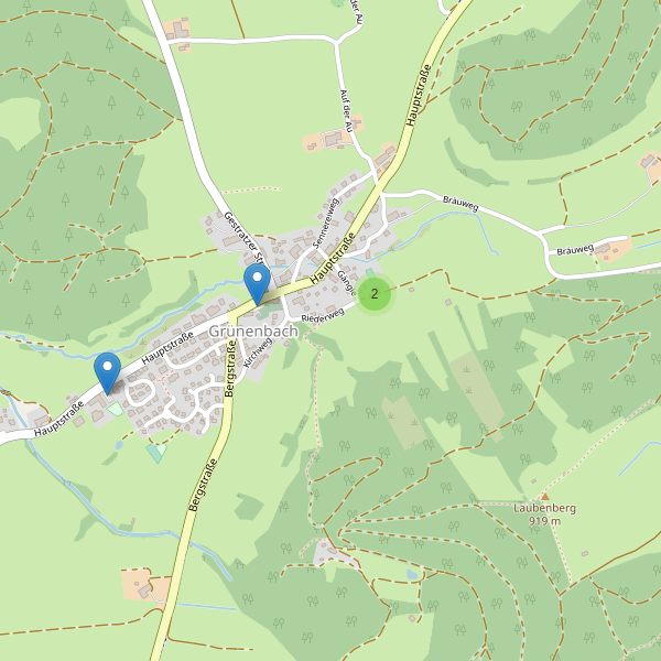 Karte der Parkplätze in Grünenbach Thumbnail