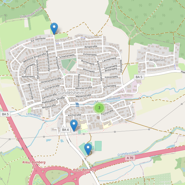 Karte der Parkplätze in Gundelsheim (BA) Thumbnail