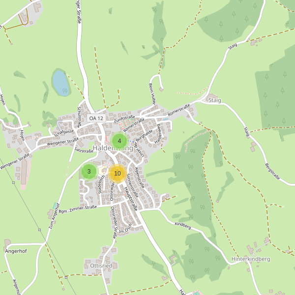 Karte der Parkplätze in Haldenwang (OA) Thumbnail