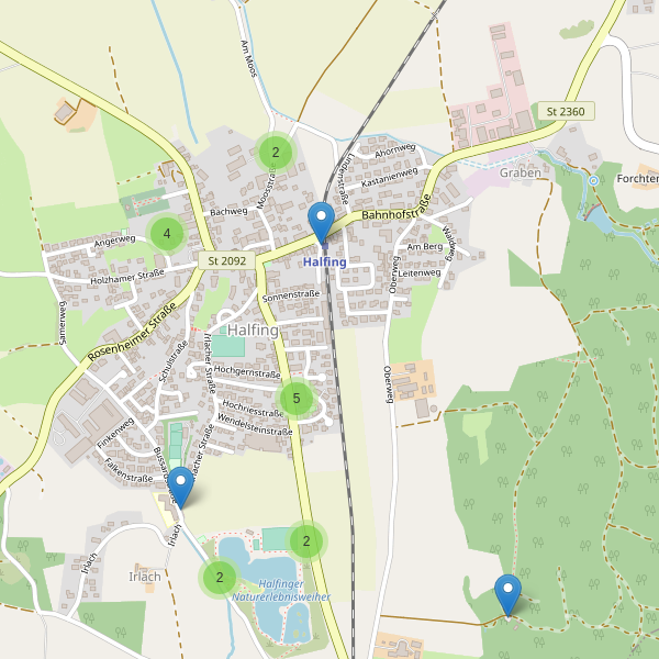 Karte der Parkplätze in Halfing Thumbnail