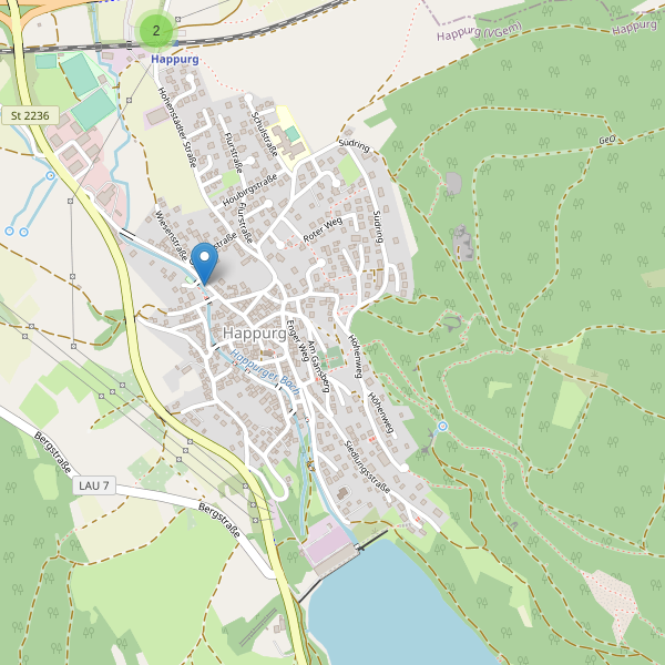 Karte der Parkplätze in Happurg Thumbnail