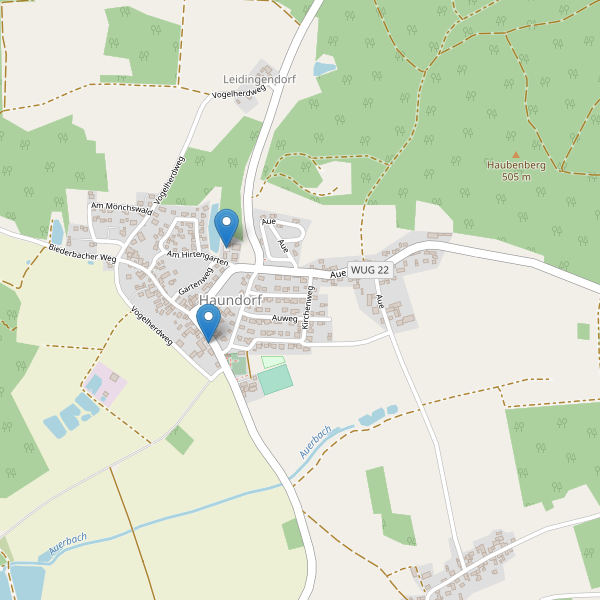 Karte der Parkplätze in Haundorf Thumbnail