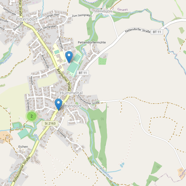 Karte der Parkplätze in Hummeltal Thumbnail