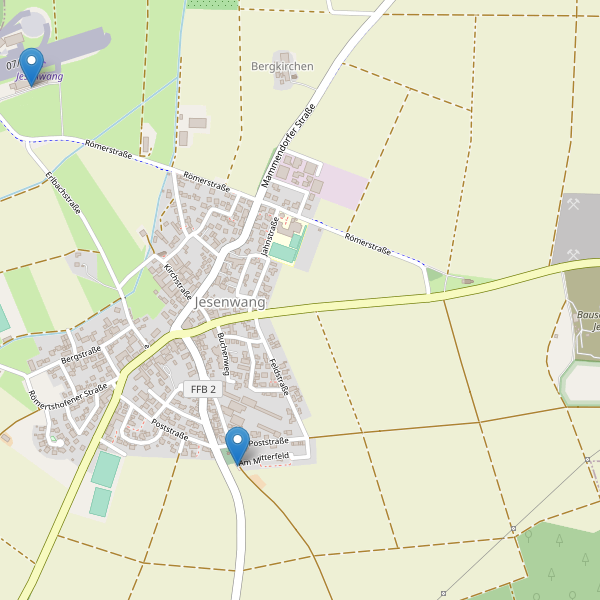 Karte der Parkplätze in Jesenwang Thumbnail