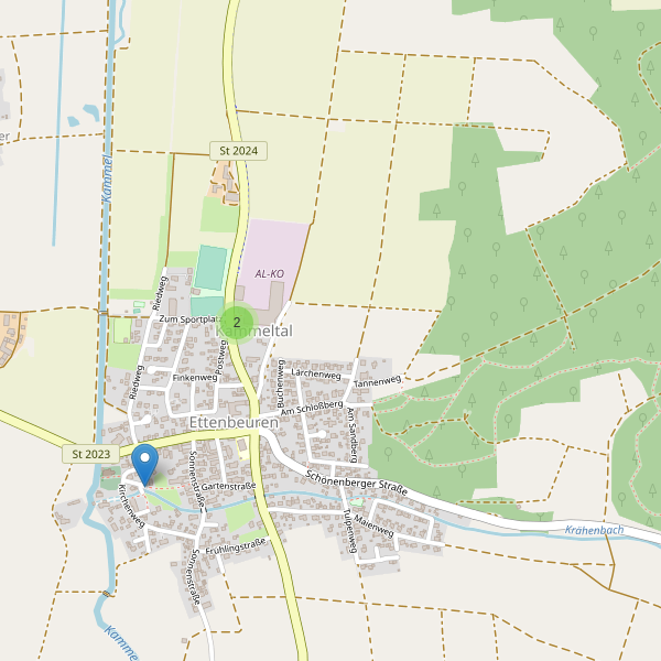 Karte der Parkplätze in Kammeltal Thumbnail