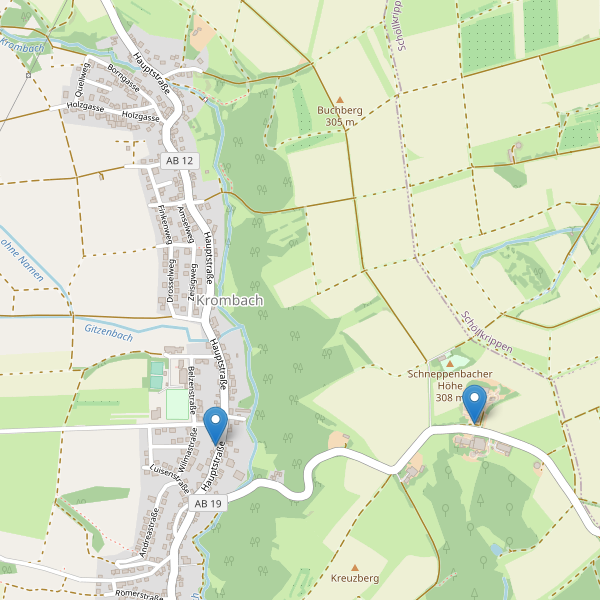 Karte der Parkplätze in Krombach (AB) Thumbnail