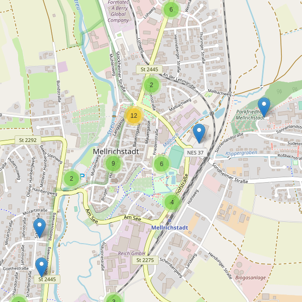 Karte der Parkplätze in Mellrichstadt Thumbnail
