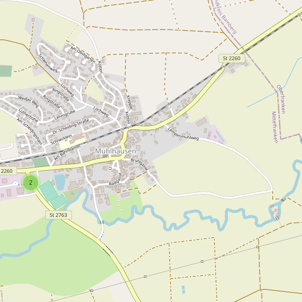 Karte der Parkplätze in Mühlhausen (ERH) Thumbnail