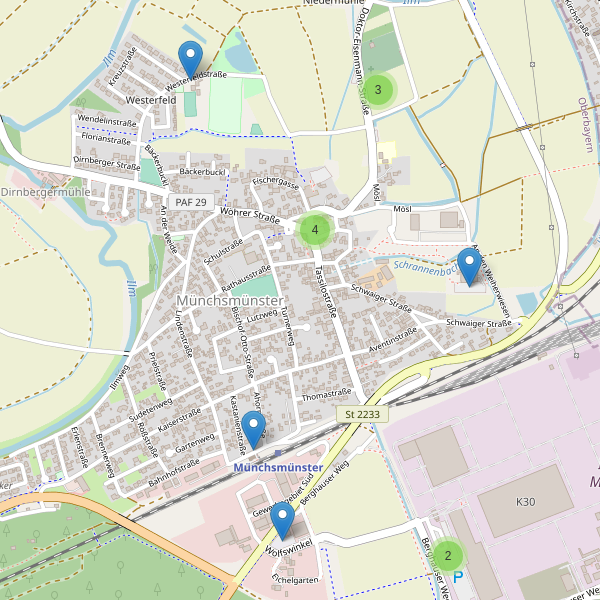 Karte der Parkplätze in Münchsmünster Thumbnail