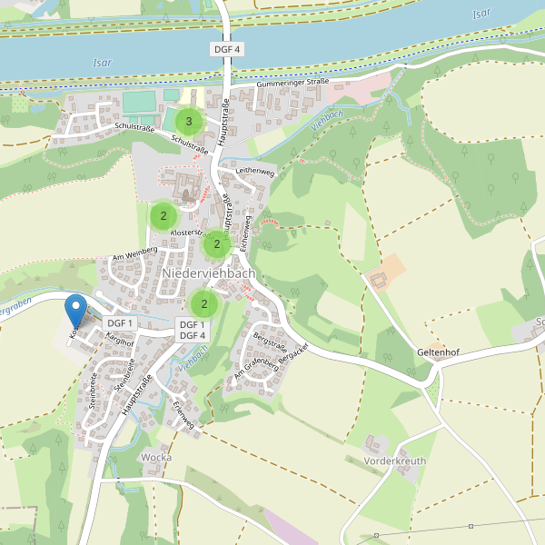 Karte der Parkplätze in Niederviehbach Thumbnail