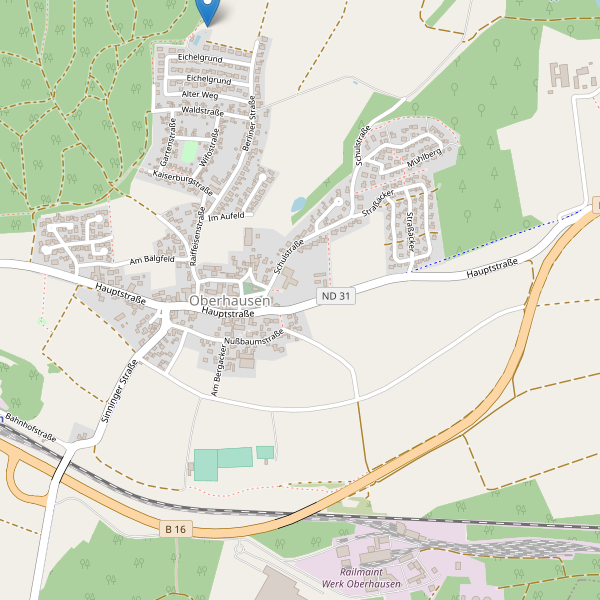 Karte der Parkplätze in Oberhausen (ND) Thumbnail