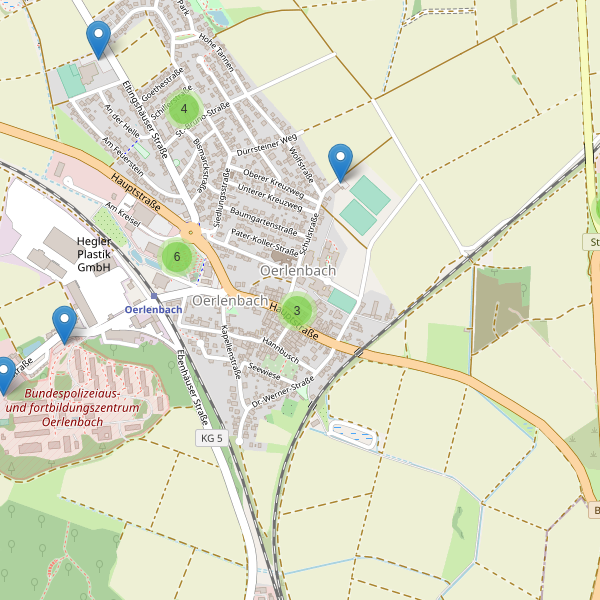 Karte der Parkplätze in Oerlenbach (KG) Thumbnail