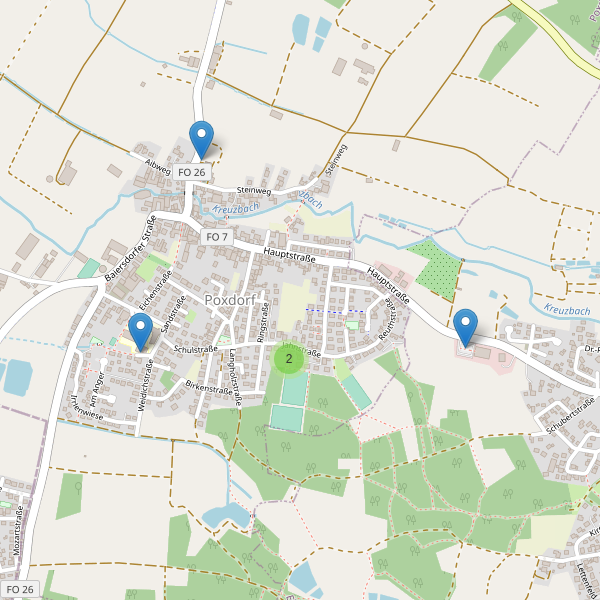 Karte der Parkplätze in Poxdorf (FO) Thumbnail