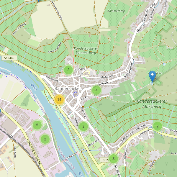 Karte der Parkplätze in Randersacker Thumbnail