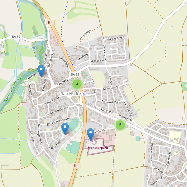 Karte der Parkplätze in Rattelsdorf (BA) Thumbnail