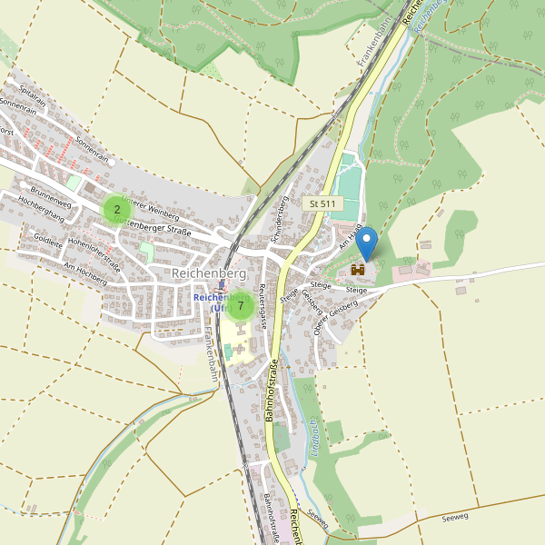 Karte der Parkplätze in Reichenberg (WÜ) Thumbnail