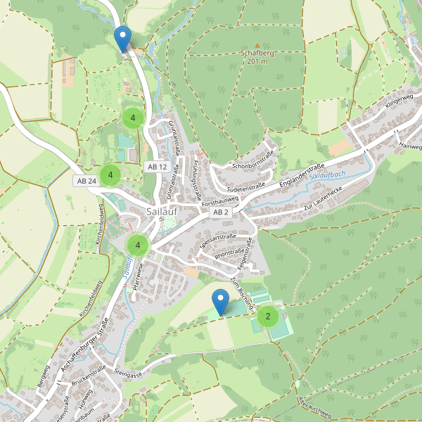 Karte der Parkplätze in Sailauf Thumbnail