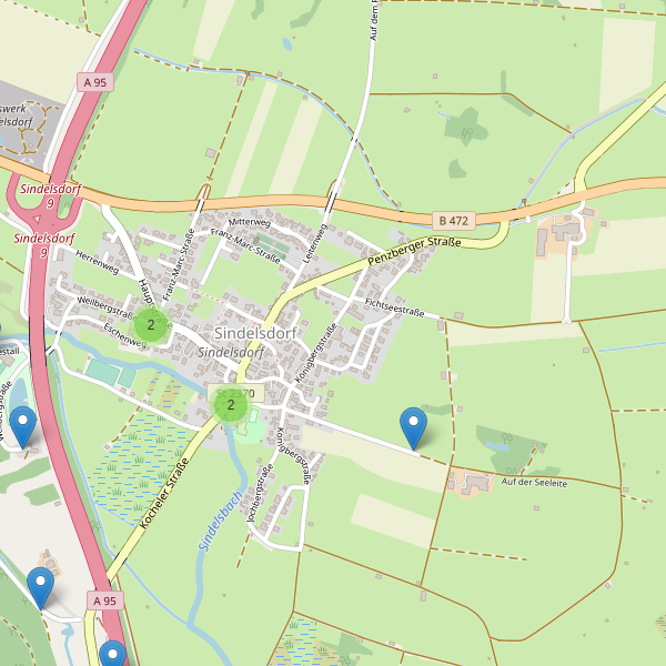 Karte der Parkplätze in Sindelsdorf Thumbnail