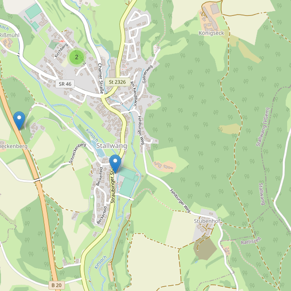 Karte der Parkplätze in Stallwang Thumbnail