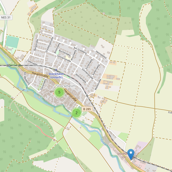 Karte der Parkplätze in Stockheim (NES) Thumbnail