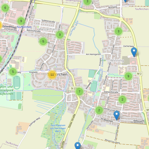 Karte der Parkplätze in Taufkirchen (M) Thumbnail