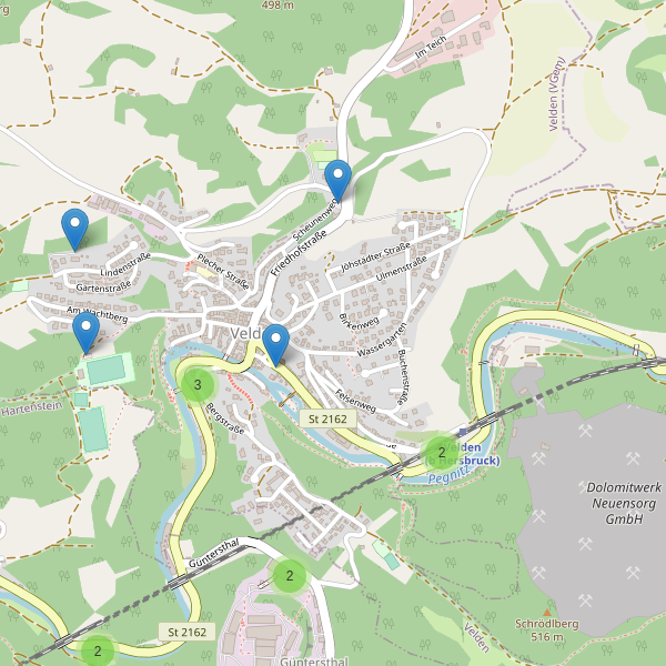 Karte der Parkplätze in Velden (LAU) Thumbnail