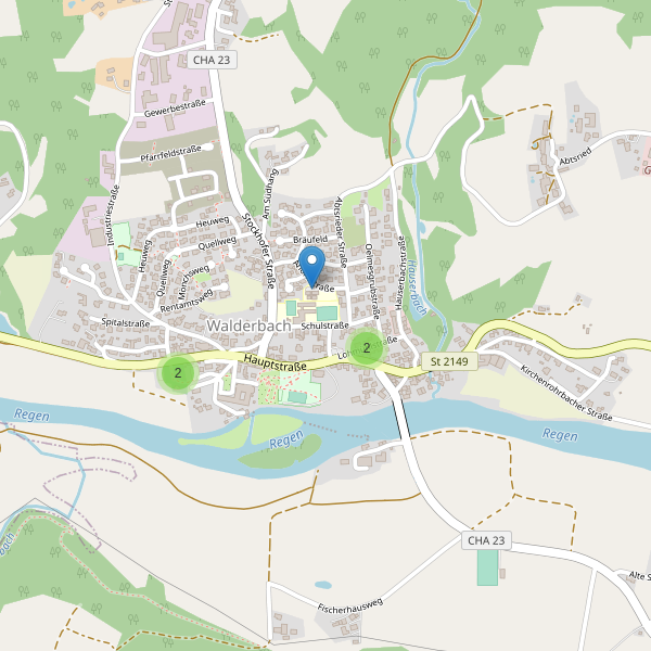 Karte der Parkplätze in Walderbach Thumbnail