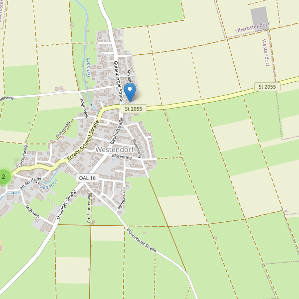 Karte der Parkplätze in Westendorf (OAL) Thumbnail