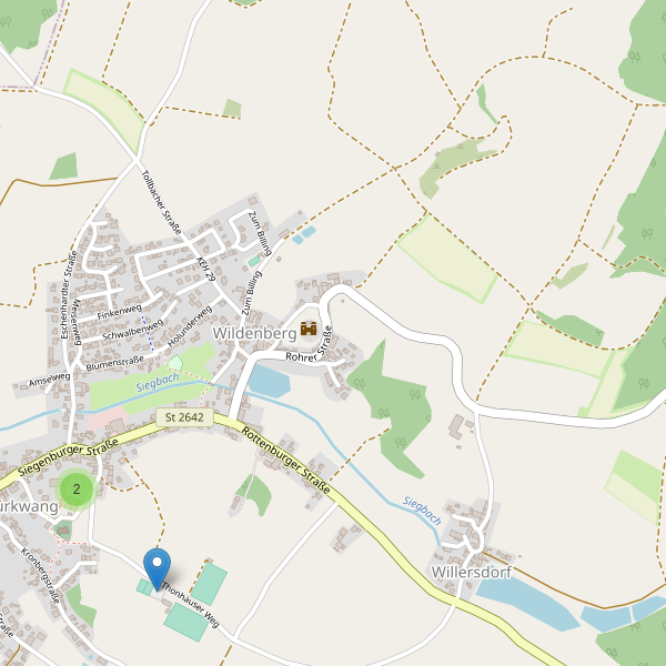 Karte der Parkplätze in Wildenberg Thumbnail