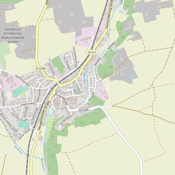 Stadtplan Kirchheim (WÜ) Thumbnail
