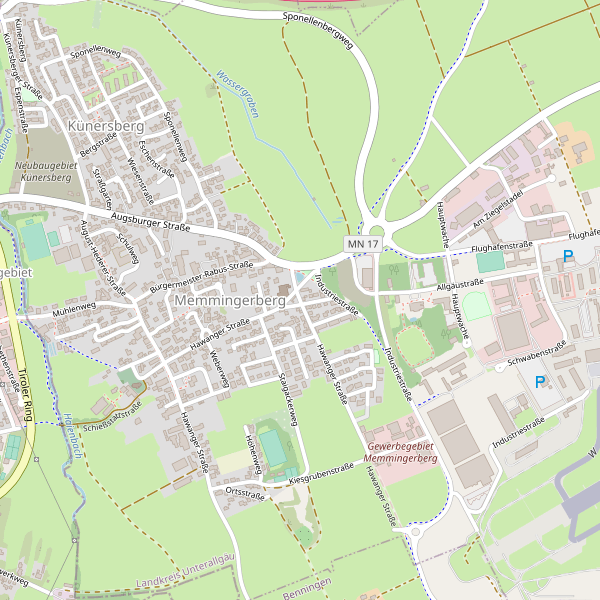 Stadtplan Memmingerberg Thumbnail