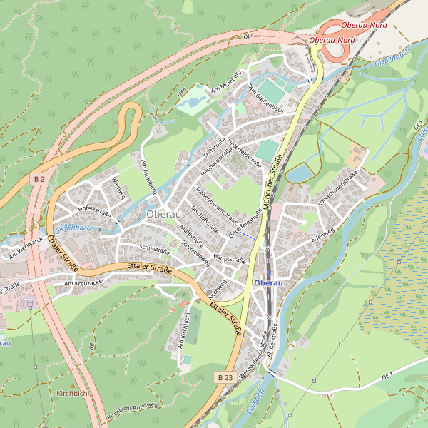 Karte der Toiletten in Oberau (GAP) Thumbnail