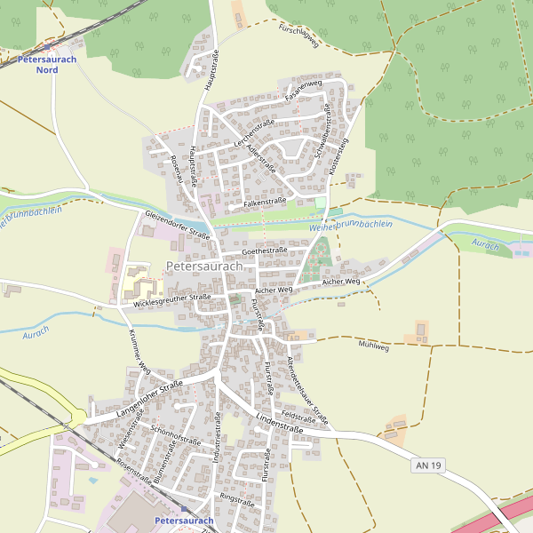 Karte der Toiletten in Petersaurach Thumbnail