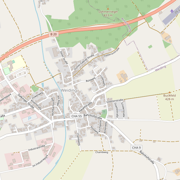 Karte der Toiletten in Weiding (CHA) Thumbnail