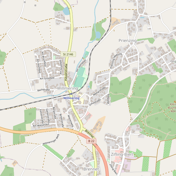 Karte der Toiletten in Willmering Thumbnail