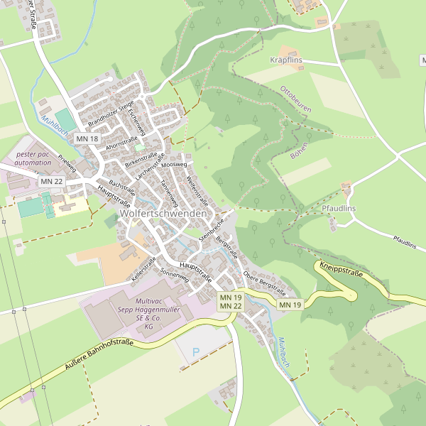 Stadtplan Wolfertschwenden Thumbnail
